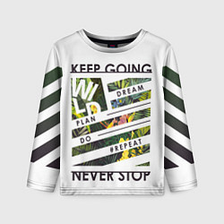 Детский лонгслив Off-White: Keep Going