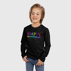 Лонгслив детский HAPPY, цвет: 3D-принт — фото 2