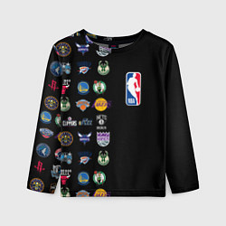 Лонгслив детский NBA Team Logos 2, цвет: 3D-принт
