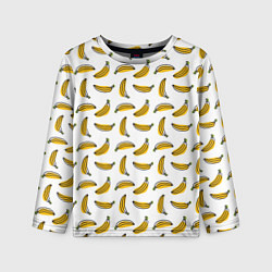 Лонгслив детский Бананы, цвет: 3D-принт