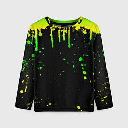 Лонгслив детский НЕОНОВЫЕ ПОДТЕКИ, цвет: 3D-принт