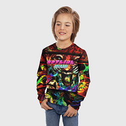 Лонгслив детский HOTLINE MIAMI, цвет: 3D-принт — фото 2