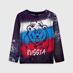 Лонгслив детский Russia Bear, цвет: 3D-принт