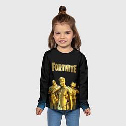 Лонгслив детский FORTNITE GOLD SQUAD, цвет: 3D-принт — фото 2
