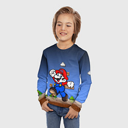 Лонгслив детский Mario, цвет: 3D-принт — фото 2