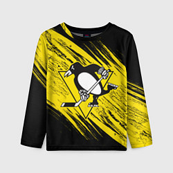Лонгслив детский Pittsburgh Penguins Sport, цвет: 3D-принт