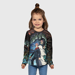 Лонгслив детский Jujutsu Kaisen Sukuna подземелье, цвет: 3D-принт — фото 2