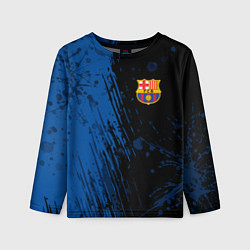 Лонгслив детский FC Barcelona ФК Барселона, цвет: 3D-принт
