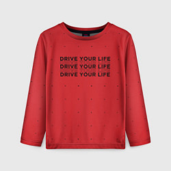 Лонгслив детский Drive Your Live, цвет: 3D-принт