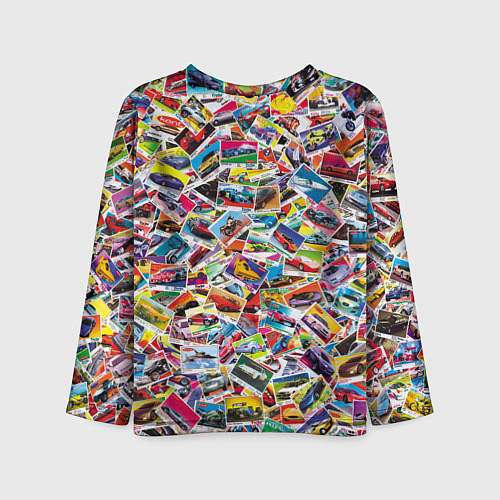 Детский лонгслив Коллекция вкладышей Turbo / 3D-принт – фото 2