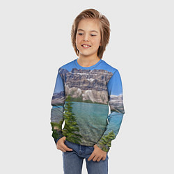 Лонгслив детский Горное озеро, цвет: 3D-принт — фото 2