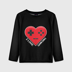 Детский лонгслив I Love Gaming