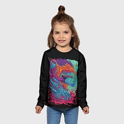 Лонгслив детский Hyper beast art, цвет: 3D-принт — фото 2