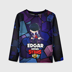 Лонгслив детский BRAWL STARS EDGAR, цвет: 3D-принт