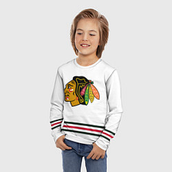 Лонгслив детский Чикаго Блэкхокс Форма1, цвет: 3D-принт — фото 2