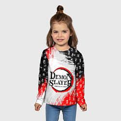 Лонгслив детский КЛИНОК, РАССЕКАЮЩИЙ ДЕМОНОВ, цвет: 3D-принт — фото 2