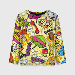Лонгслив детский Комикс, цвет: 3D-принт