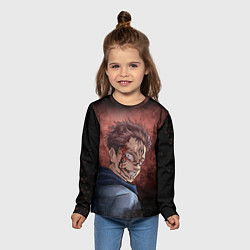 Лонгслив детский МАГИЧЕСКАЯ БИТВА SUKUNA, цвет: 3D-принт — фото 2