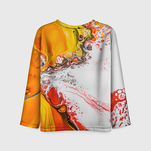 Детский лонгслив Рисунок желтой краской / 3D-принт – фото 2