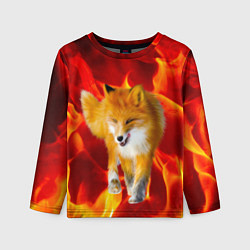 Лонгслив детский Fire Fox, цвет: 3D-принт