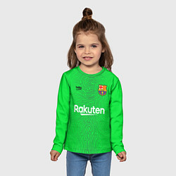 Лонгслив детский FC Barcelona Goalkeeper 202122, цвет: 3D-принт — фото 2