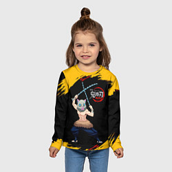 Лонгслив детский Иноске Хашибира Kimetsu no Yaiba, цвет: 3D-принт — фото 2