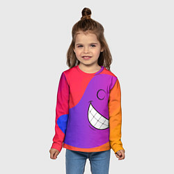 Лонгслив детский Градиент призрак, цвет: 3D-принт — фото 2