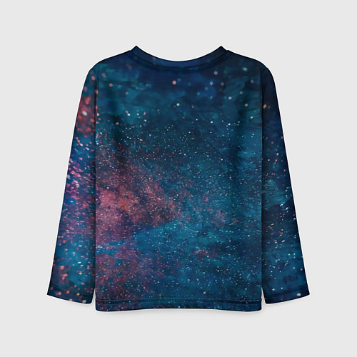 Детский лонгслив Милый ленивец в космосе / 3D-принт – фото 2