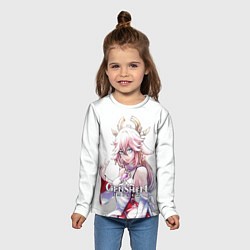 Лонгслив детский Yae Guuji - Genshin Impact, цвет: 3D-принт — фото 2