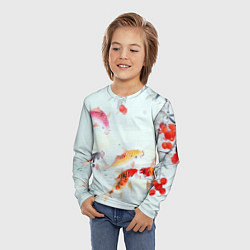 Лонгслив детский Японские карпы, цвет: 3D-принт — фото 2