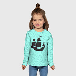 Лонгслив детский Корабль, цвет: 3D-принт — фото 2