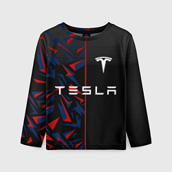 Лонгслив детский TESLA MOTORS ТЕСЛА, цвет: 3D-принт