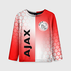 Лонгслив детский FC AJAX AMSTERDAM ФК АЯКС, цвет: 3D-принт