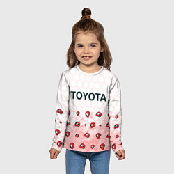 Лонгслив детский Тойота - Racing Паттерн, цвет: 3D-принт — фото 2