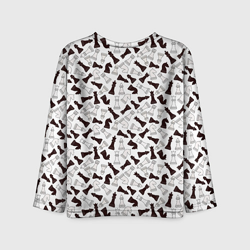 Детский лонгслив Шахматные Фигуры / 3D-принт – фото 2