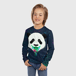Лонгслив детский Панда Краски Брызги, цвет: 3D-принт — фото 2