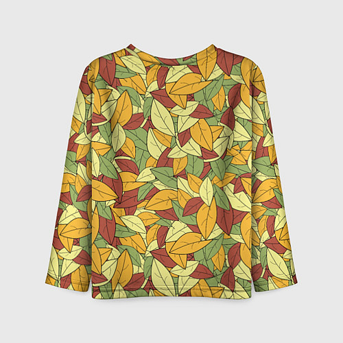 Детский лонгслив Яркие осенние листья / 3D-принт – фото 2