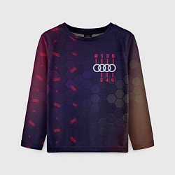 Детский лонгслив Audi - Gearbox - Hexagon Pattern