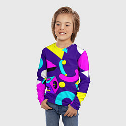 Лонгслив детский Геометрические фигуры, цвет: 3D-принт — фото 2
