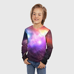 Лонгслив детский Космос, сияние и звезды, цвет: 3D-принт — фото 2