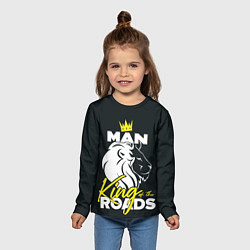 Лонгслив детский Man king of the roads, цвет: 3D-принт — фото 2