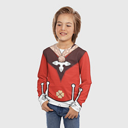 Лонгслив детский КОСТЮМ КЛИ ГЕНШИН ИМПАКТ, цвет: 3D-принт — фото 2