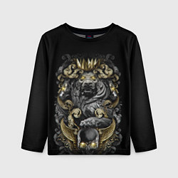 Лонгслив детский Золотой лев, цвет: 3D-принт