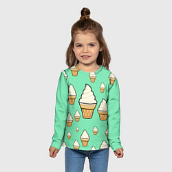 Лонгслив детский Мороженое - Ice Cream Party, цвет: 3D-принт — фото 2