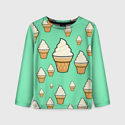 Лонгслив детский Мороженое - Ice Cream Party, цвет: 3D-принт