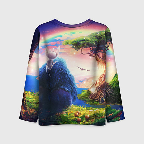 Детский лонгслив Ори и Блуждающие огоньки Ori / 3D-принт – фото 2