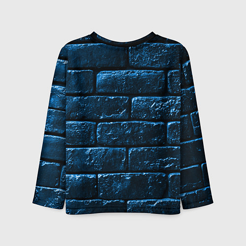 Детский лонгслив Неоновая, кирпичная стена / 3D-принт – фото 2