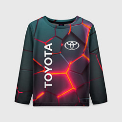 Лонгслив детский TOYOTA 3D NEON ТОЙОТА 3Д ПЛИТЫ НЕОН, цвет: 3D-принт