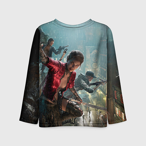 Детский лонгслив Vampire: The Masquerade - Bloodhunt / 3D-принт – фото 2