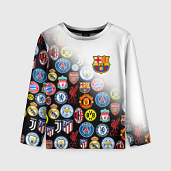 Лонгслив детский FC BARCELONA LOGOBOMBING, цвет: 3D-принт